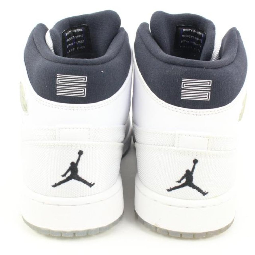 Nike 2013 Mens 12 Black White Concord Mid Air Jordan 1 Retro 95 616369-195 - Picture 7 of 12